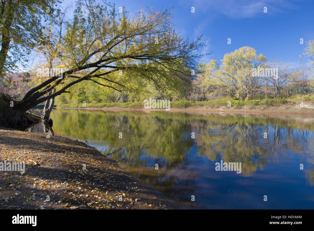 The Connecticut River in Maidstone, Vermont. Stock Photo