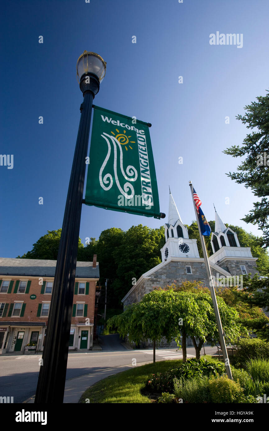 Downtown Springfield, Vermont Stock Photo Alamy