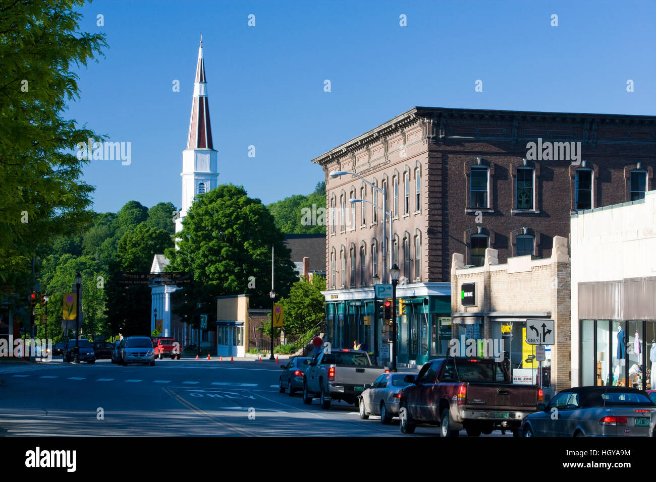 Downtown Springfield, Vermont Stock Photo Alamy