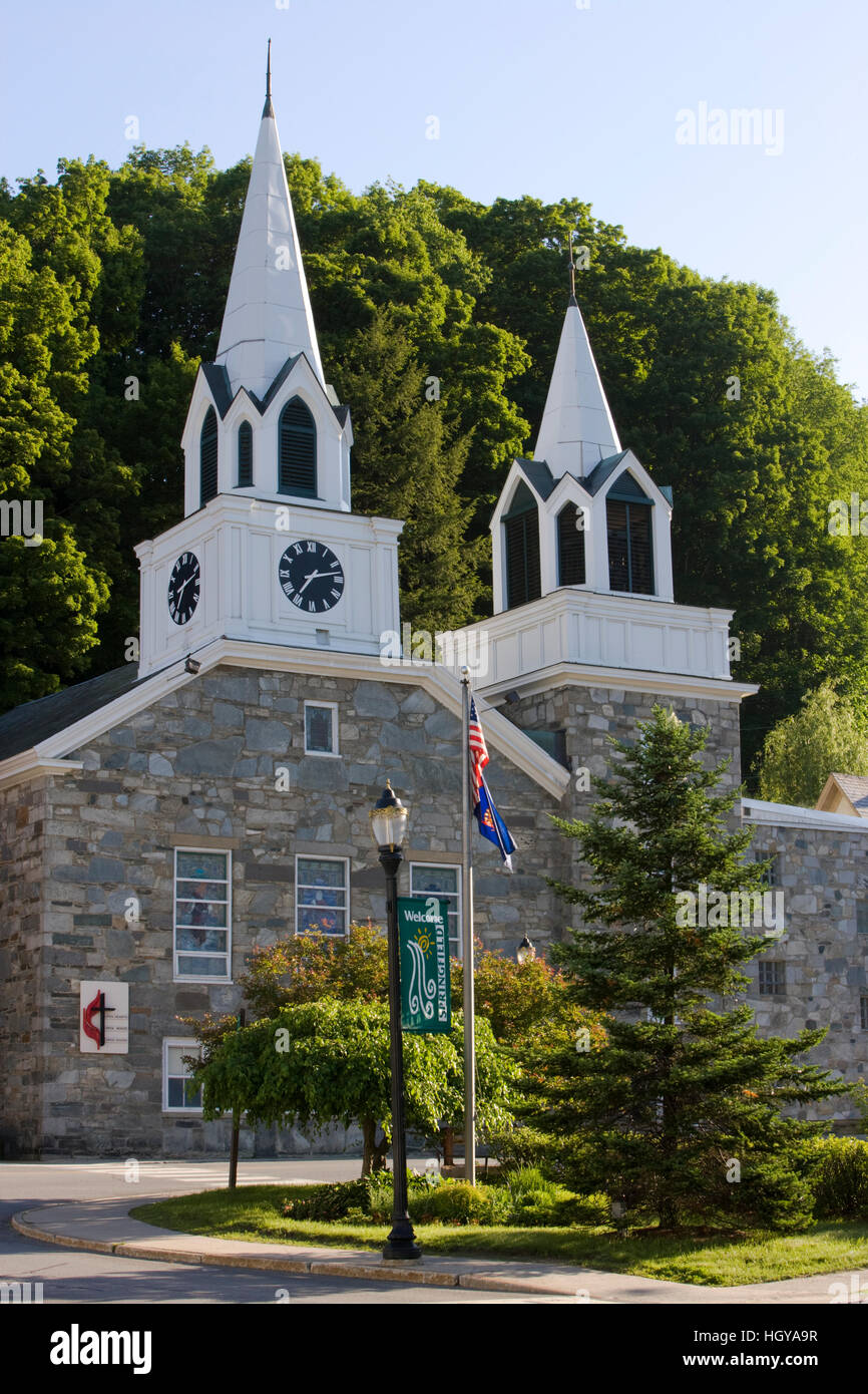 Downtown Springfield, Vermont Stock Photo Alamy