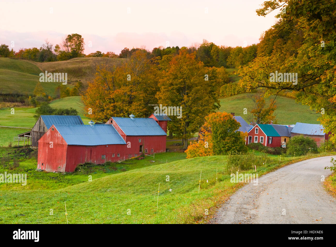 The Jenne Farm in Woodstock, Vermont. Fall Stock Photo Alamy
