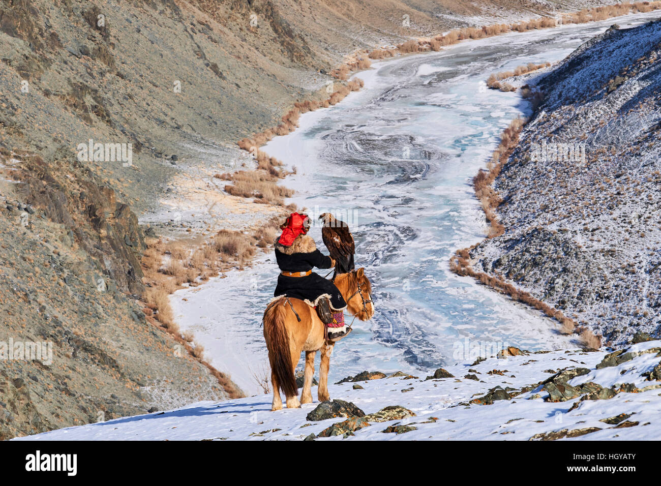 Mongolia, Bayan Olgii, kazakh eagle hunter, Eagle hunting, golden eagle