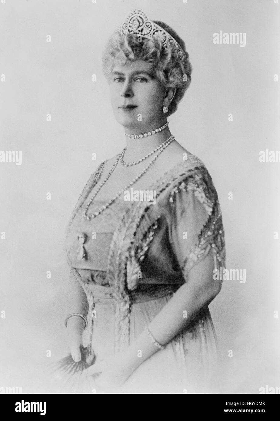 Queen Mary, Consort of King George V, of United Kingdom, Portrait, Bain News Service, 1921 Stock Photo