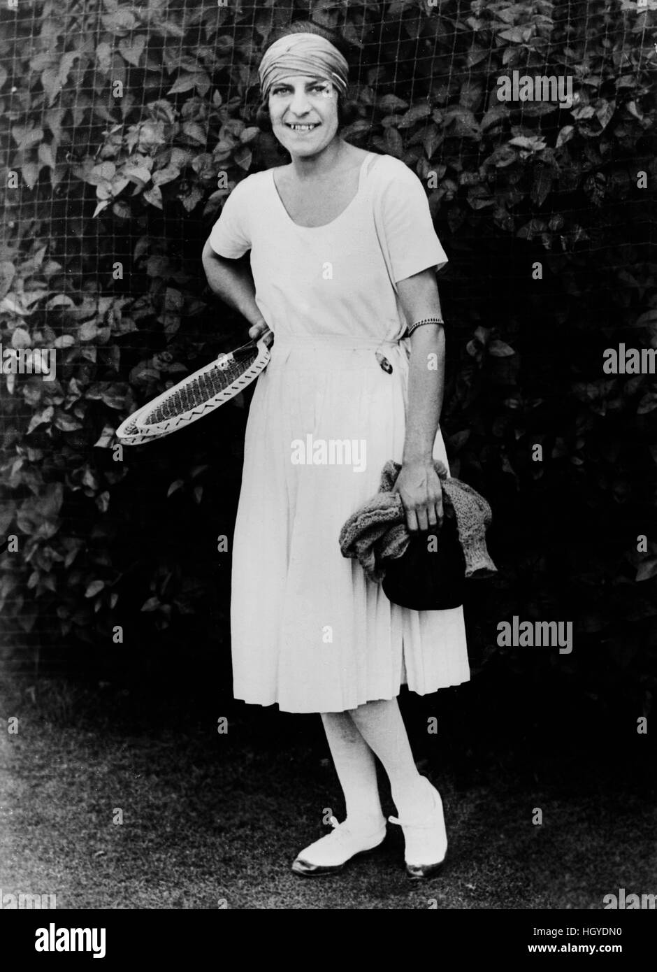 Suzanne Lenglen, French Tennis Player, Portrait, Bain News Service, 1921 Stock Photo