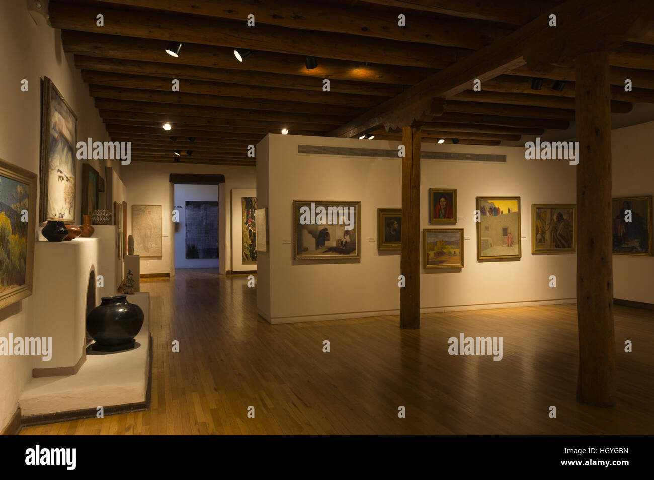 New Mexico, Taos, Harwood Museum of Art, interior Stock Photo