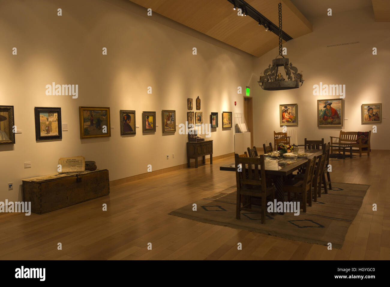 New Mexico, Taos, Harwood Museum of Art, interior Stock Photo