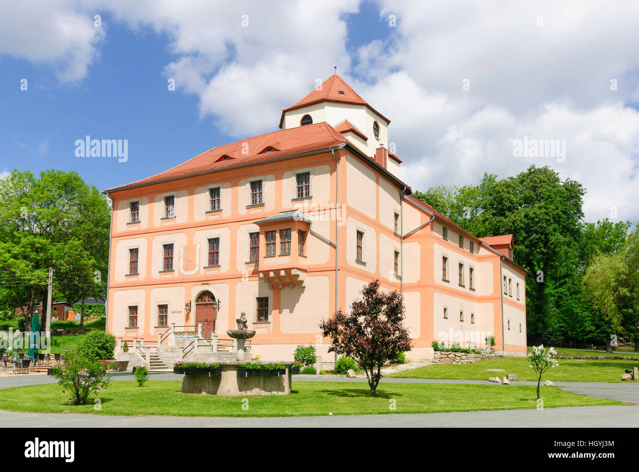 Bad Brambach: Schloss Schönberg, Vogtland, Sachsen, Saxony, Germany Stock Photo