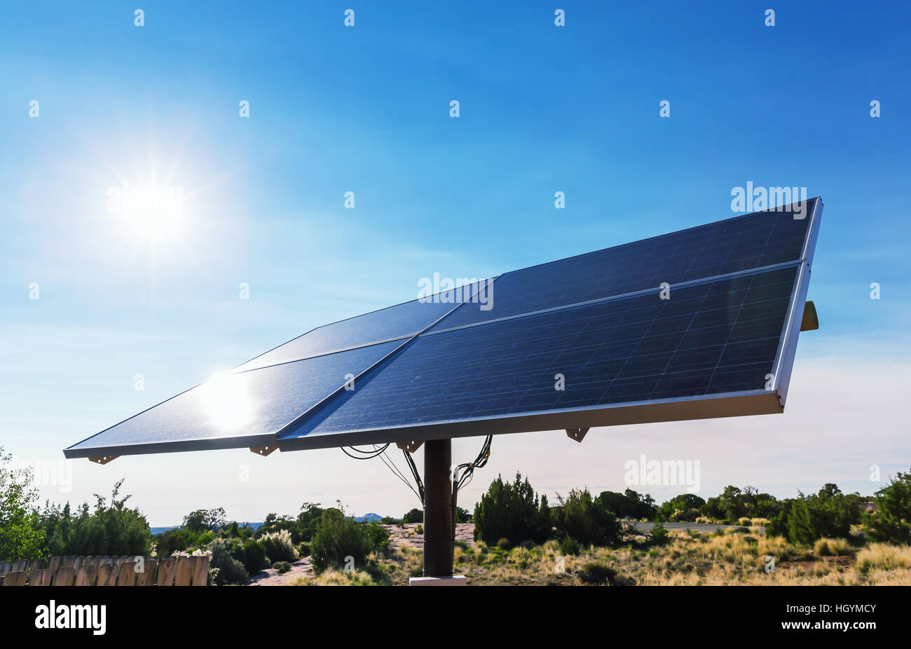 Blue solar panels Stock Photo Alamy