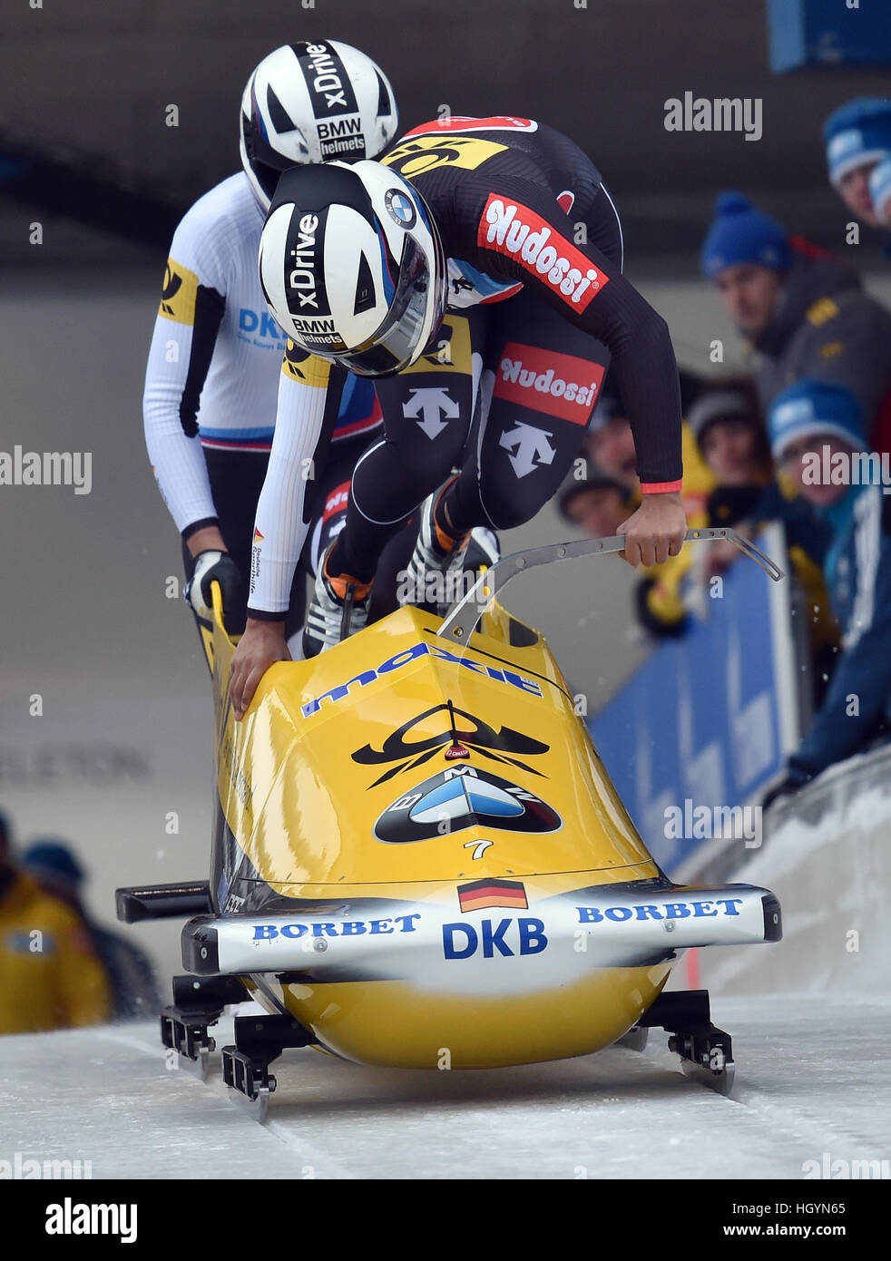 Winterberg, Germany. 13th Jan, 2017. German bobsleighers Mariama ...