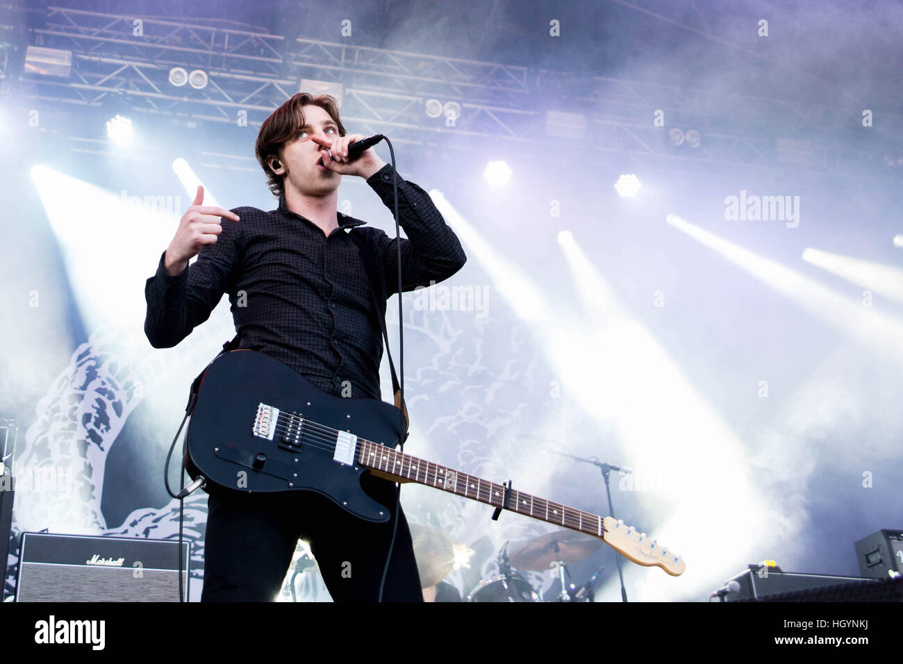 Catfish And The Bottlemen performing on the Main Stage at Y NOT Festival, July 2016 Stock Photo