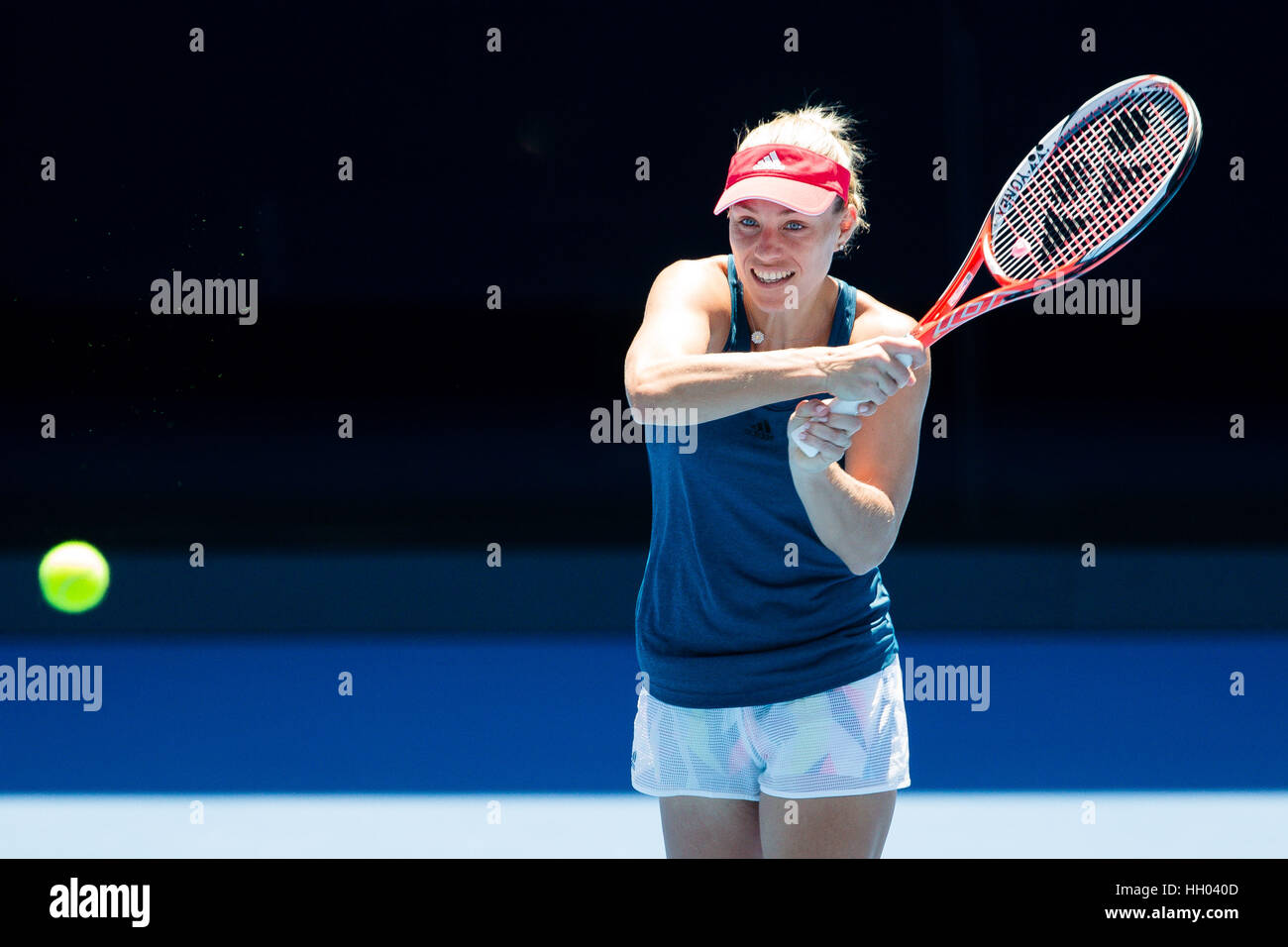 Angelique Kerber of Germany during the 2017 Australian Open at Melbourne Park, Australia Stock Photo