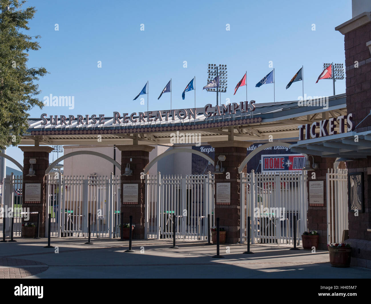 Entrance, Cactus League spring training baseball, Surprise Stadium