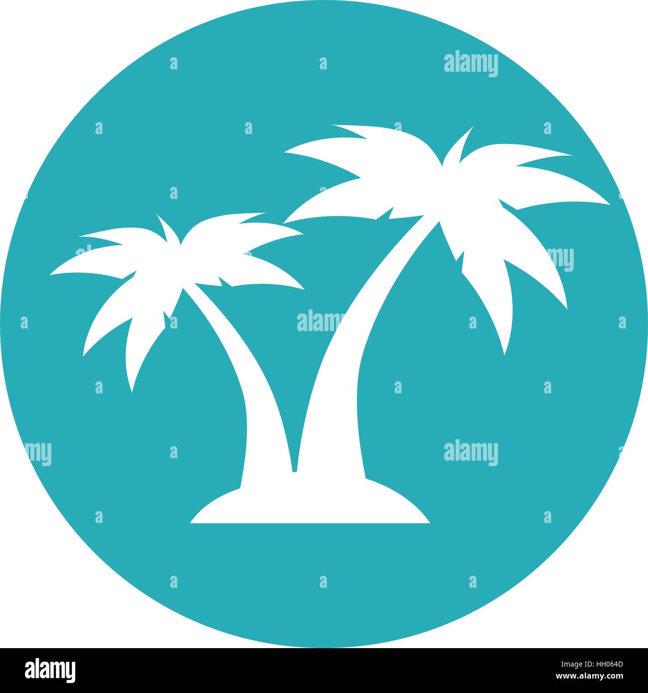 summer beach with palms vector illustration design Stock Vector Image ...