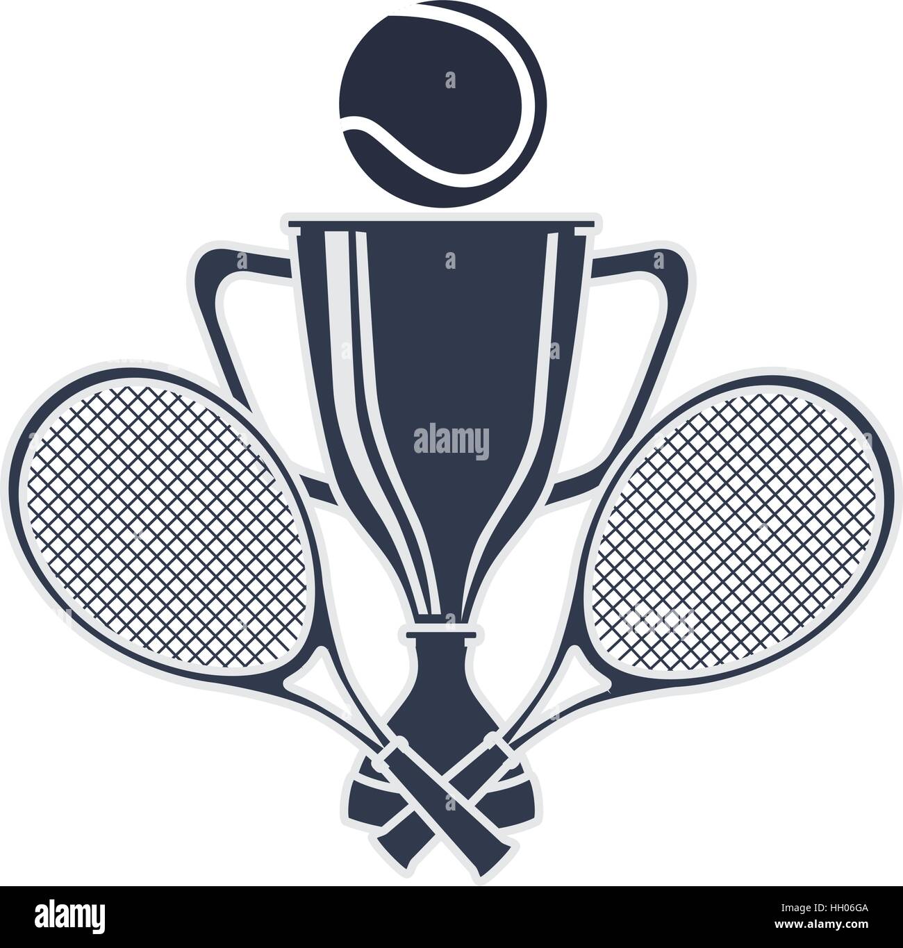 tennis sport trophy award vector illustration design Stock Vector Image ...