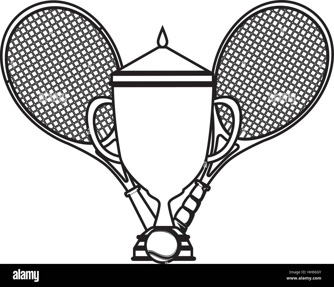 tennis sport trophy award vector illustration design Stock Vector Image ...