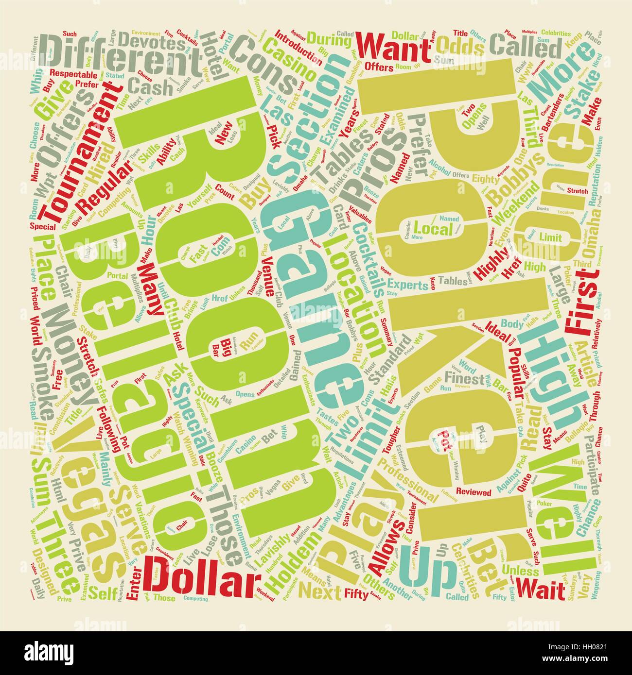 Bellagio Poker Room Reviewed Text Background Wordcloud