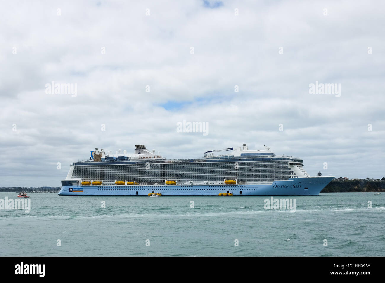 Oasis of the Seas cruise ship in Auckland, New Zealand. Stock Photo
