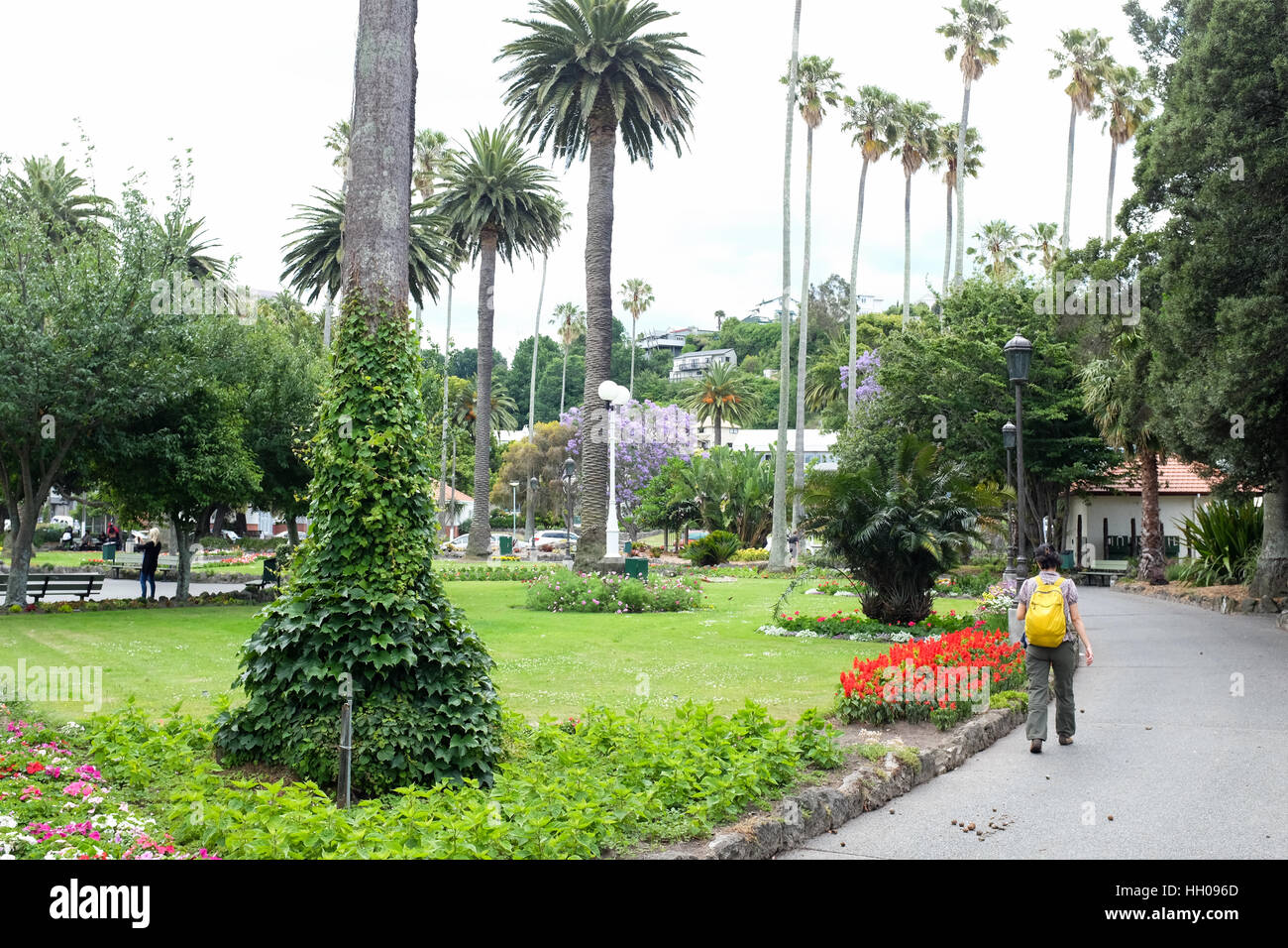 Clive Square Gardens in Napier, New Zealand. Stock Photo