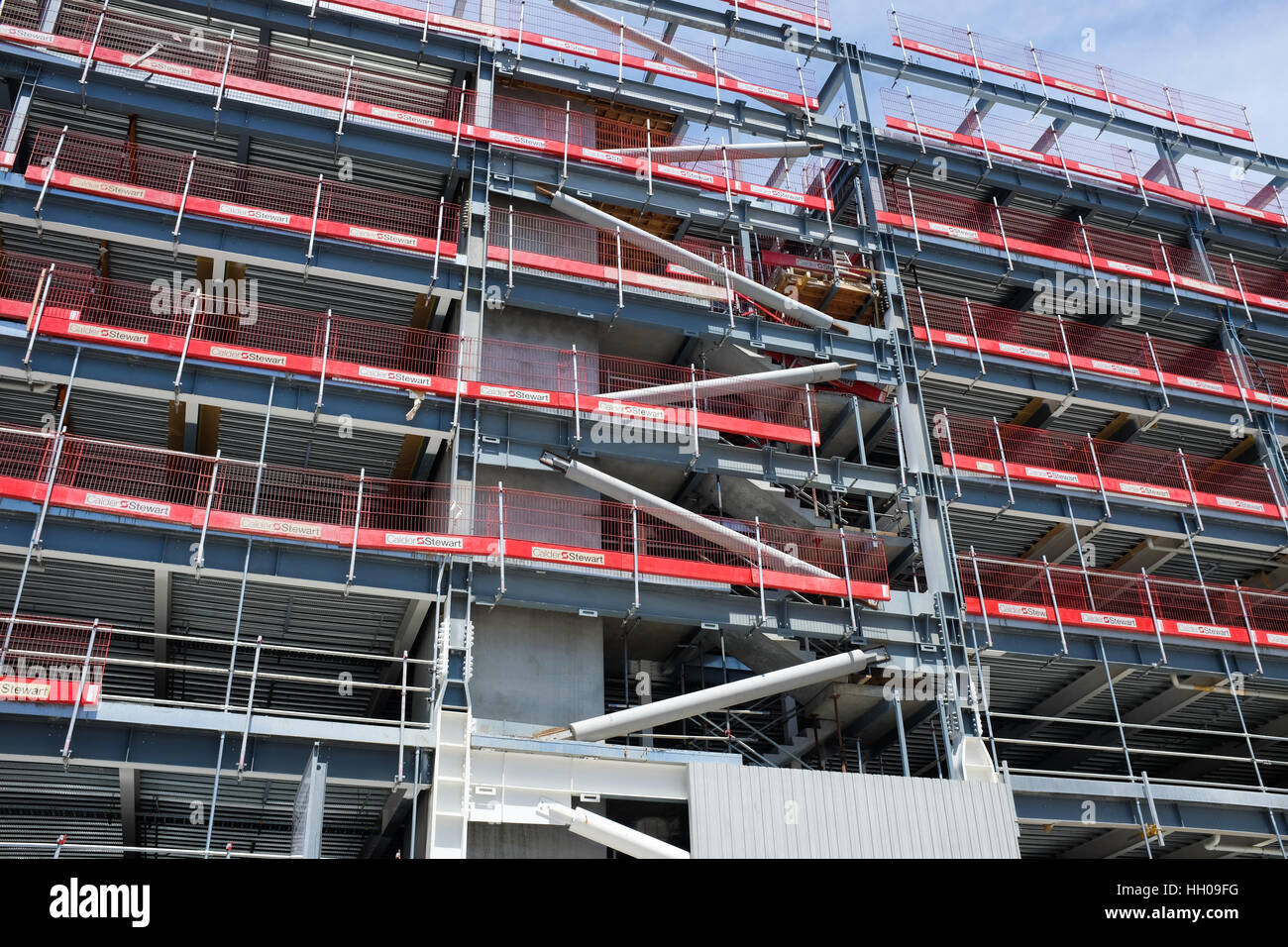 A new building in the New Zealand city of Christchurch being built to
