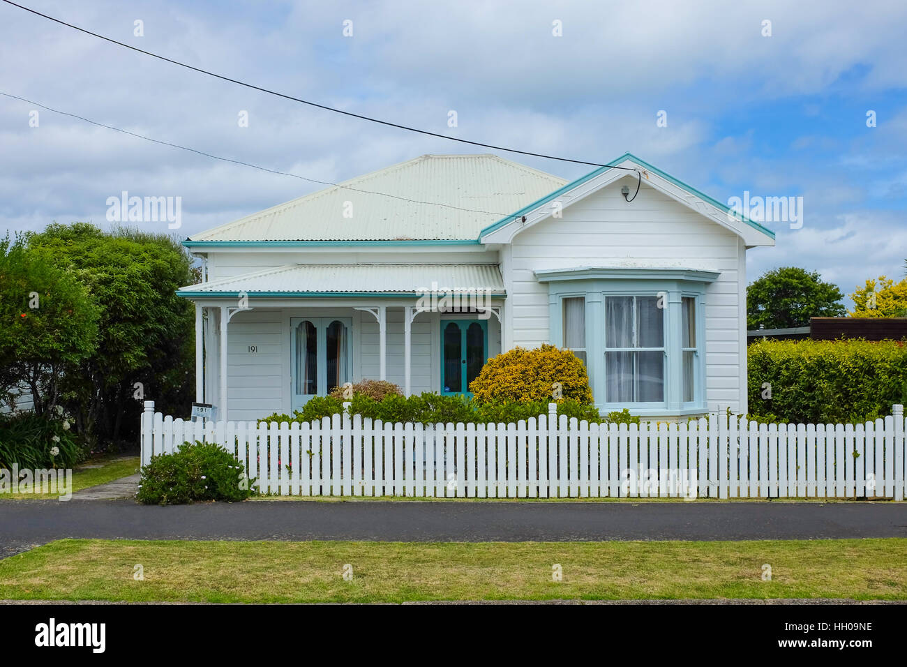 A small house in Devonport, a suburb of Auckland, New Zealand. Stock Photo