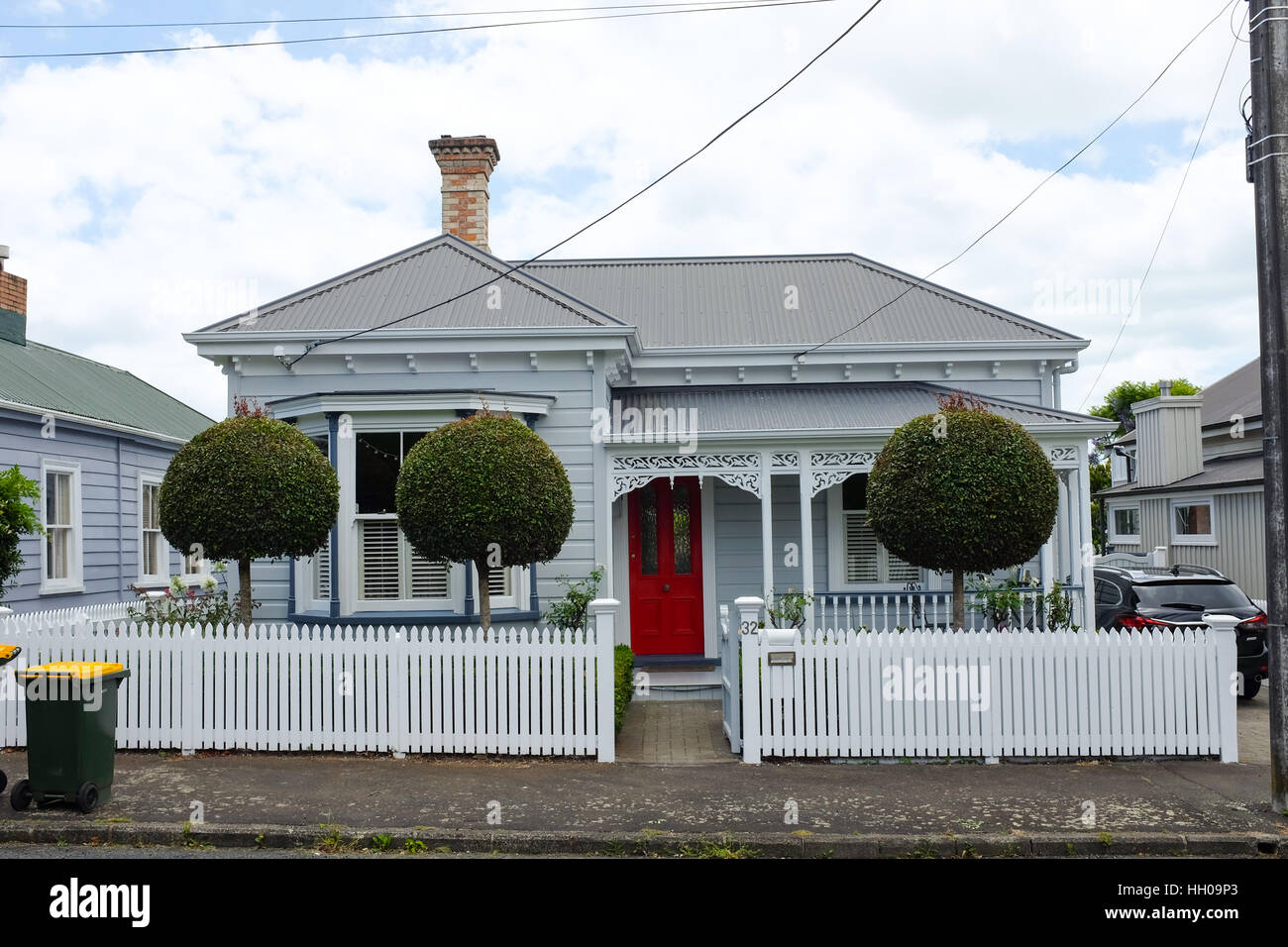 A small house in Devonport, a suburb of Auckland, New Zealand. Stock Photo
