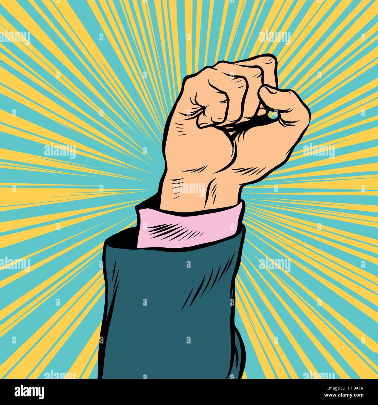 Pop art fist up, a symbol of protest Stock Vector Image & Art - Alamy