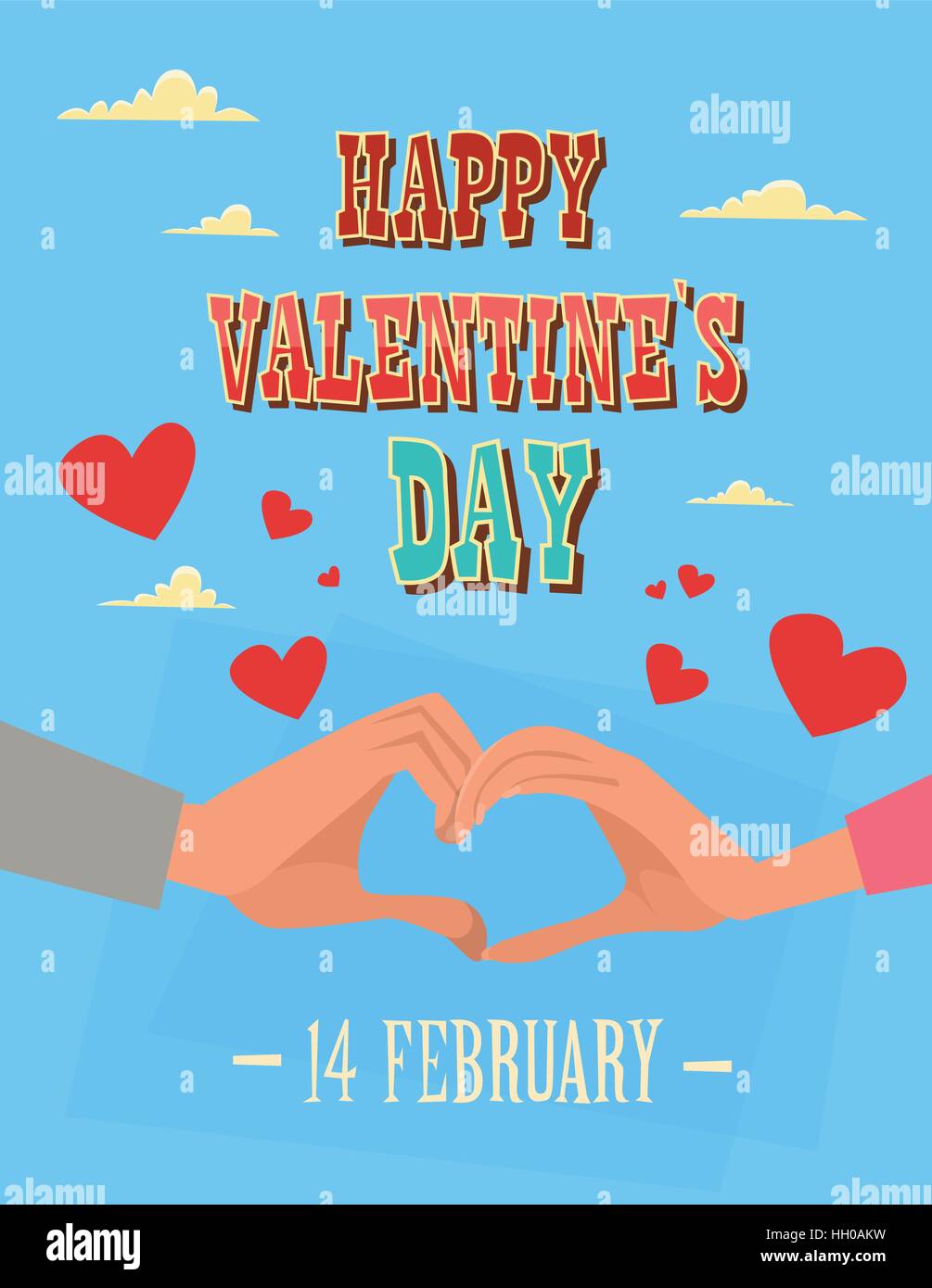 Valentine couple making shape heart Stock Vector Images - Alamy