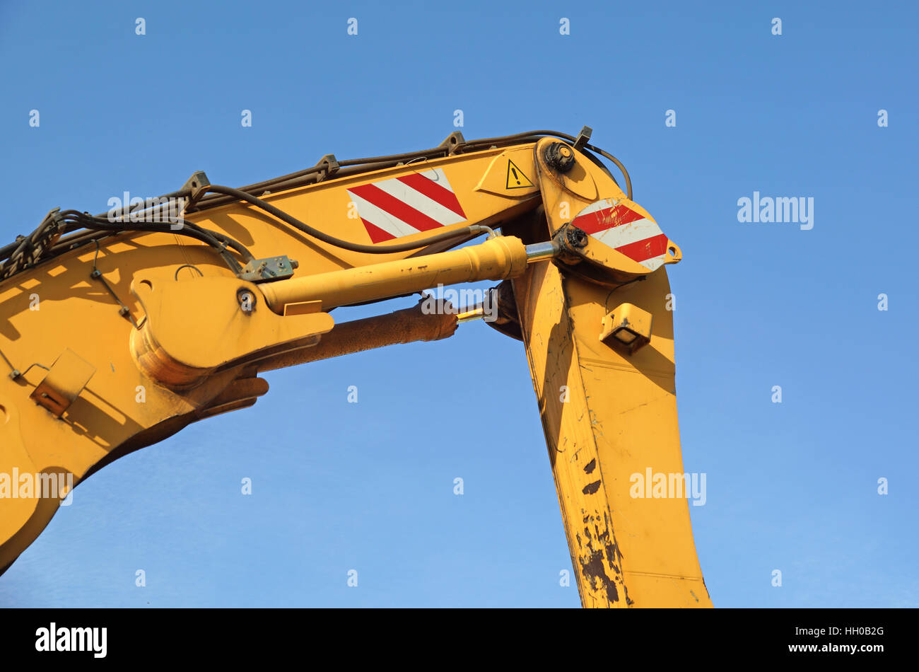 Detail of hydraulic bulldozer piston excavator arm Stock Photo Alamy