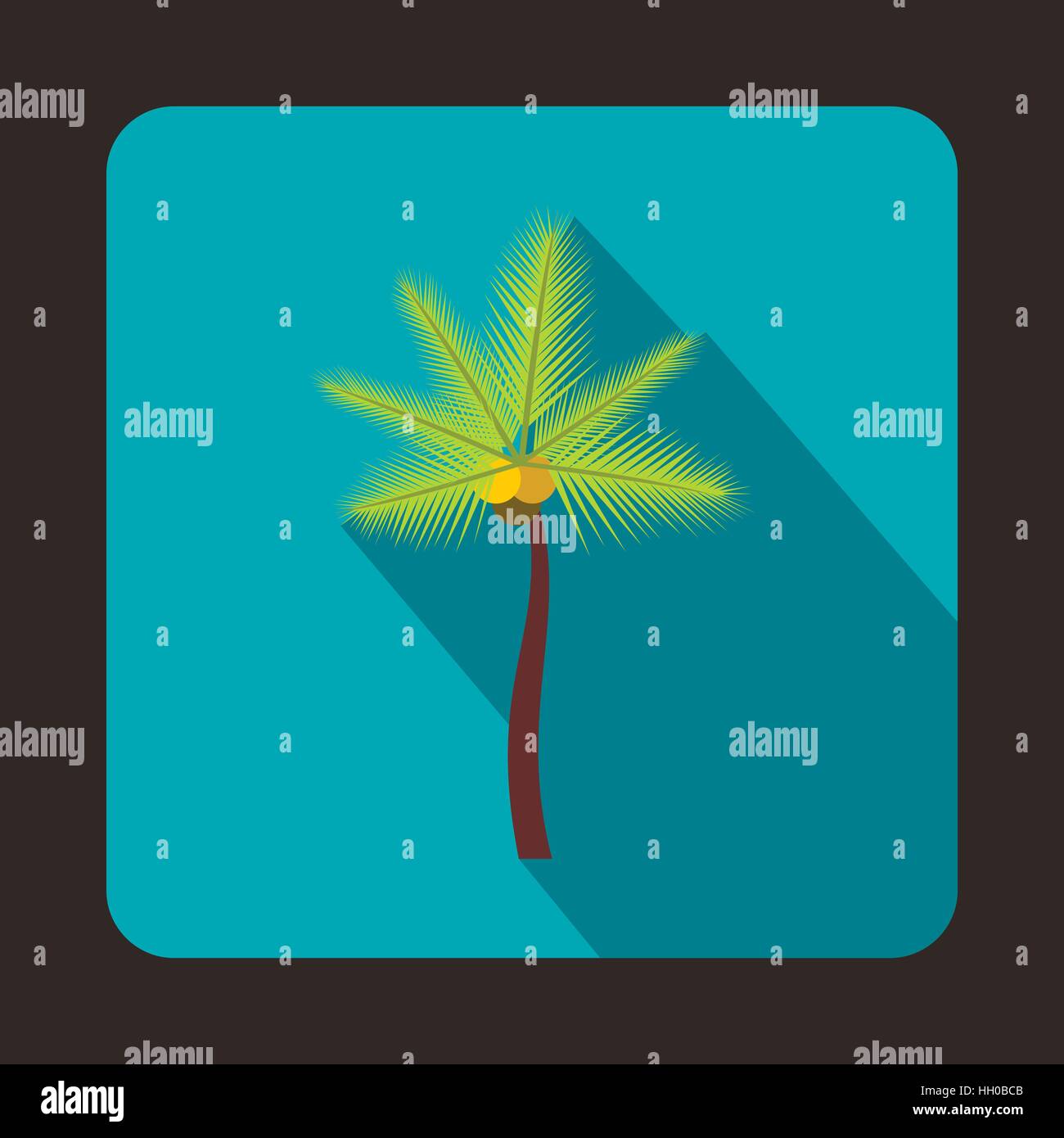 Coconut palm tree icon, flat style Stock Vector Image & Art - Alamy