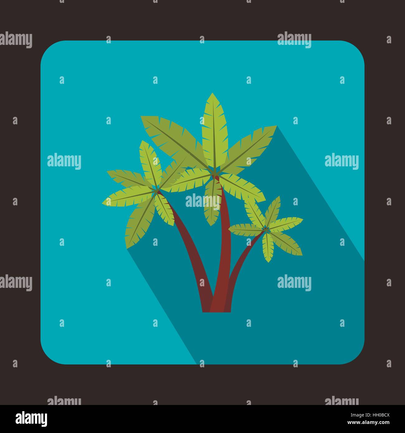 Three palm trees icon in flat style Stock Vector Image & Art - Alamy