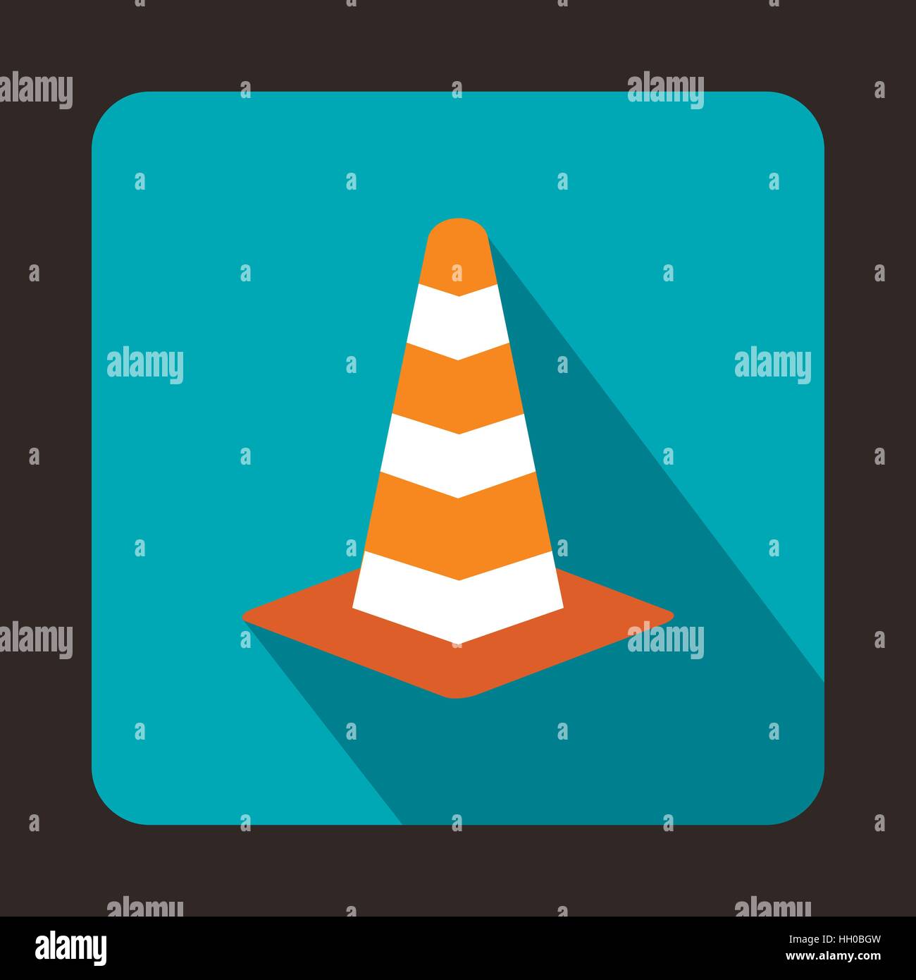Traffic cone icon in flat style Stock Vector Image & Art - Alamy
