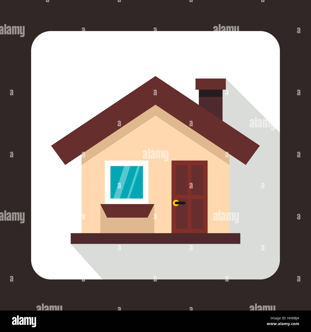 Small cottage icon, flat style Stock Vector Image & Art - Alamy