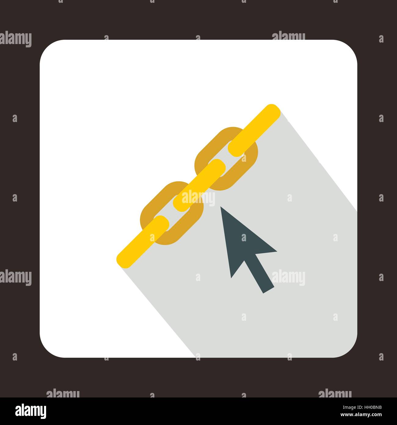 Chain link icon in flat style Stock Vector Image & Art - Alamy