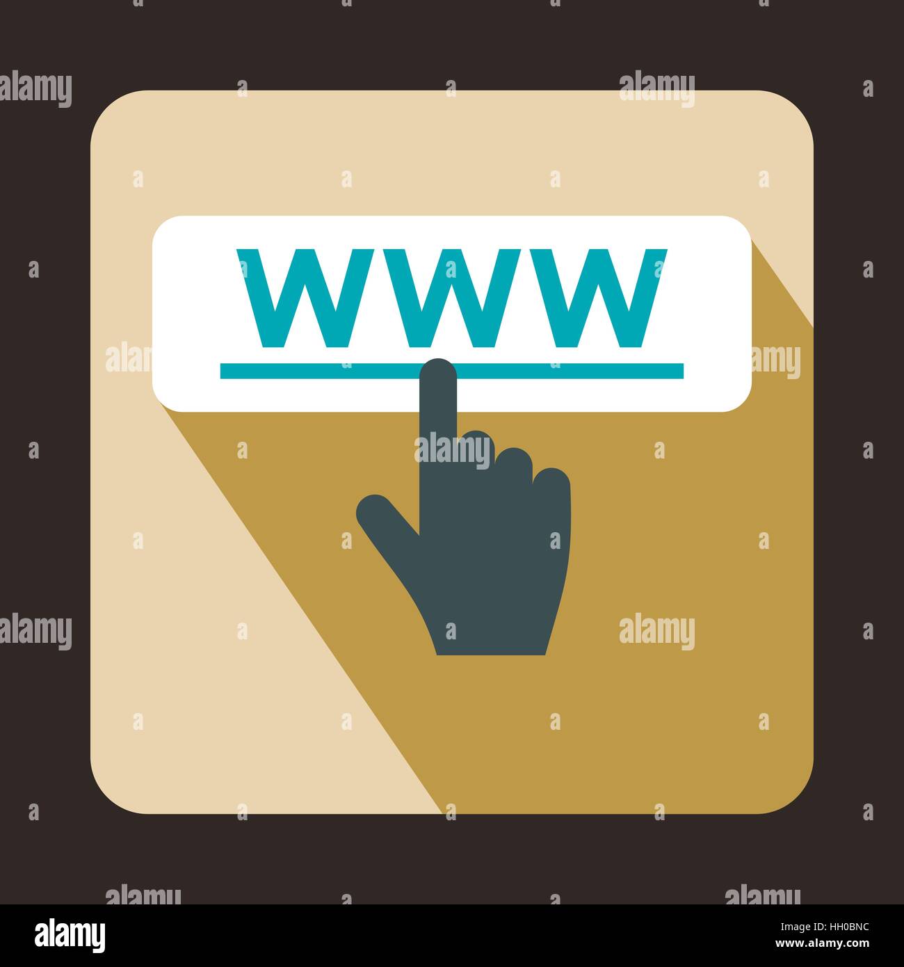 Hand cursor icon in flat style Stock Vector Image & Art - Alamy