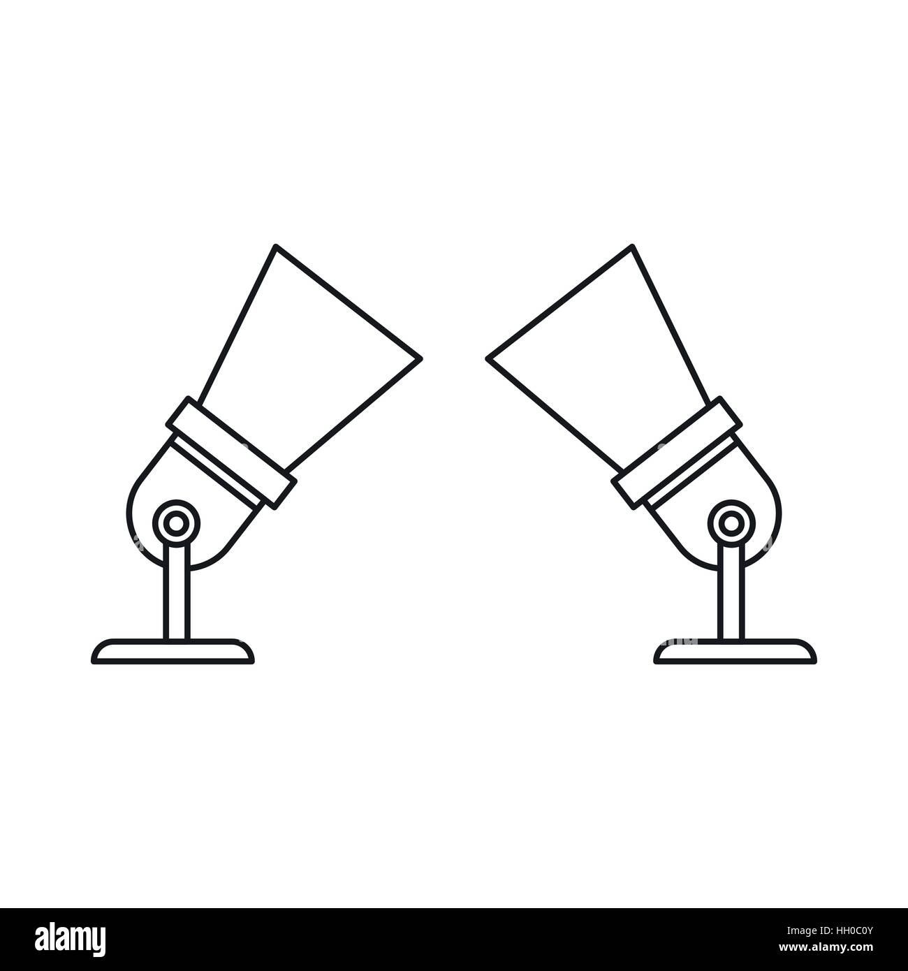Two spotlights icon in outline style Stock Vector Image & Art Alamy