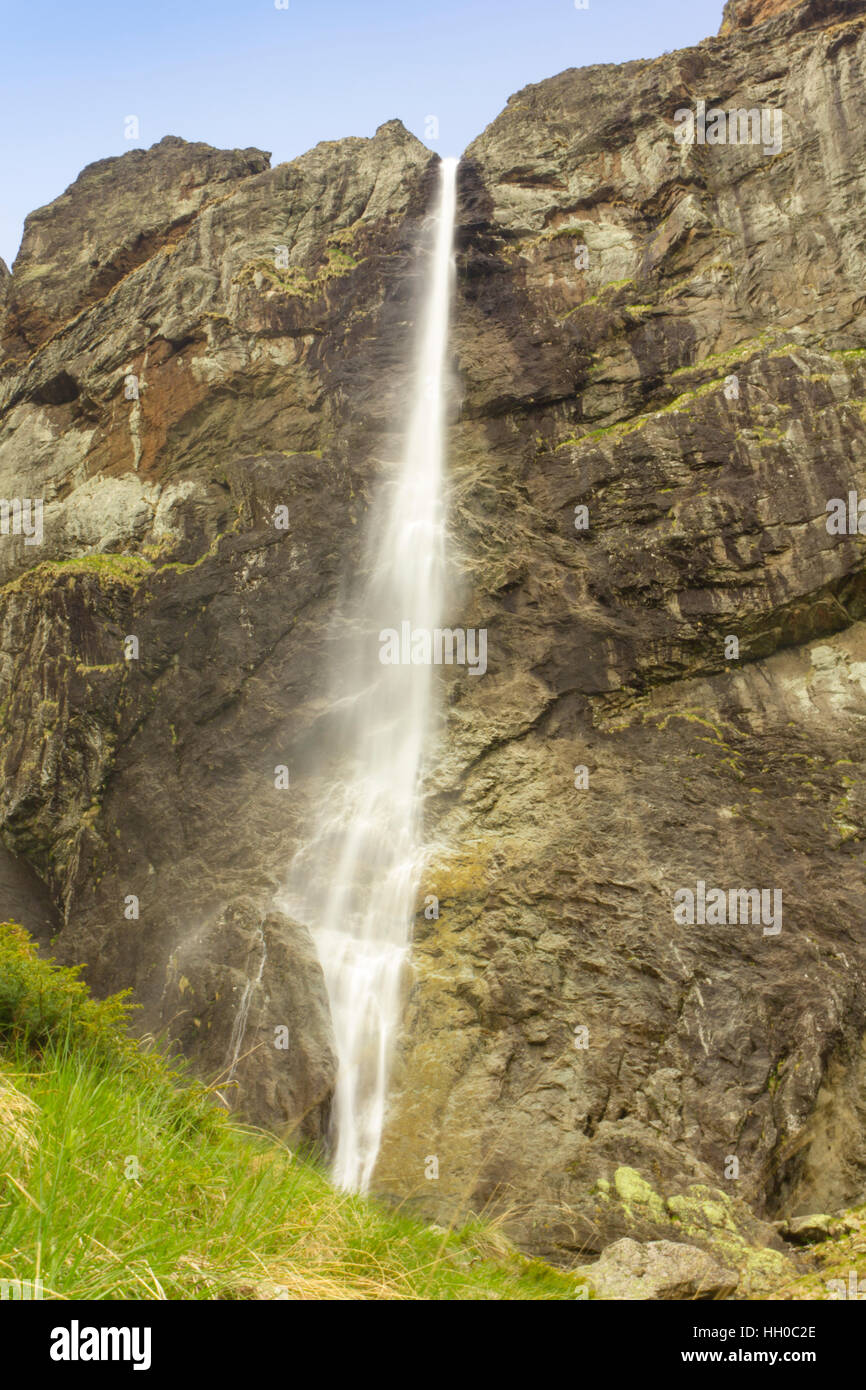 Beautiful mountain waterfall Stock Photo - Alamy