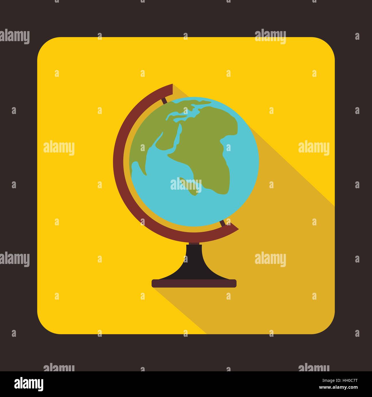 Globe icon in flat style Stock Vector Image & Art - Alamy