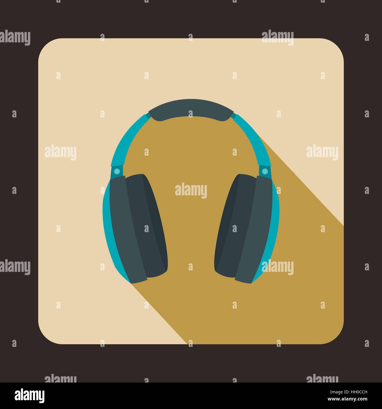 Headphones icon in flat style Stock Vector Image & Art - Alamy