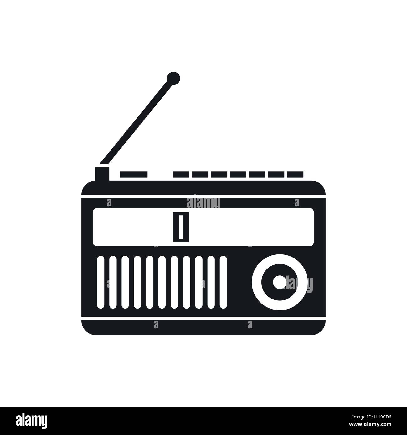 Retro radio icon, simple style Stock Vector