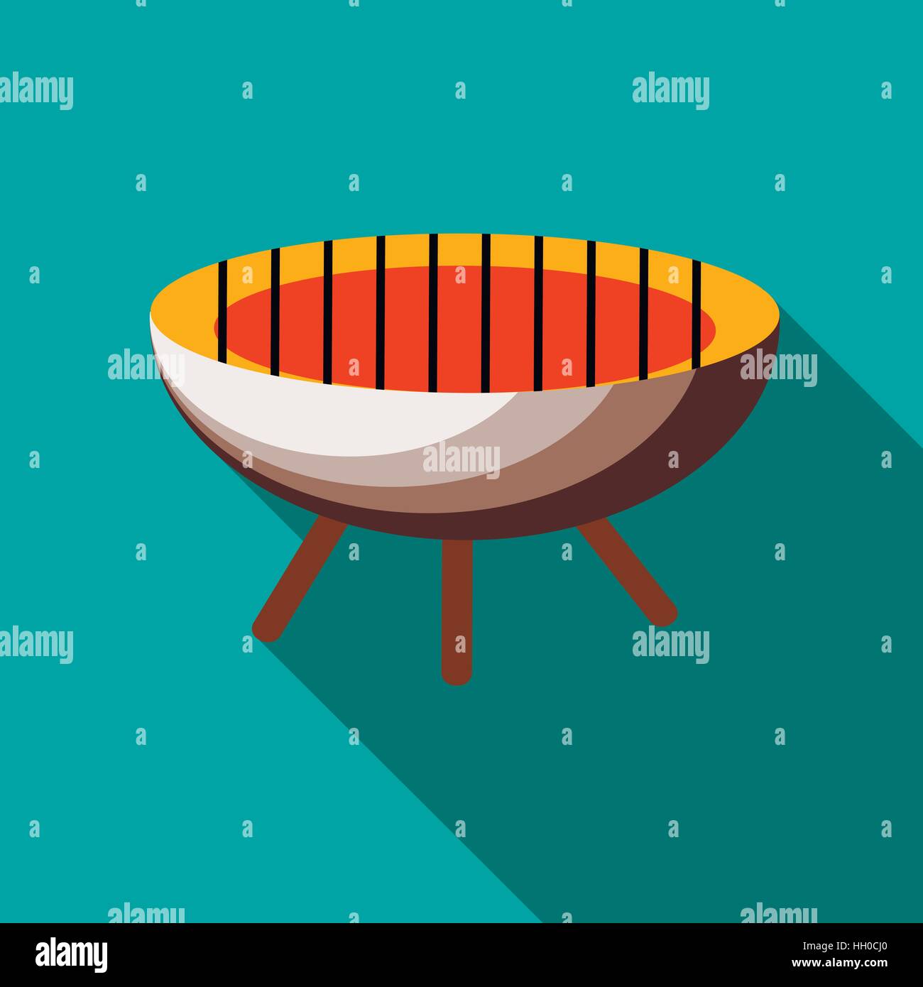 Barbecue icon in flat style Stock Vector Image & Art - Alamy