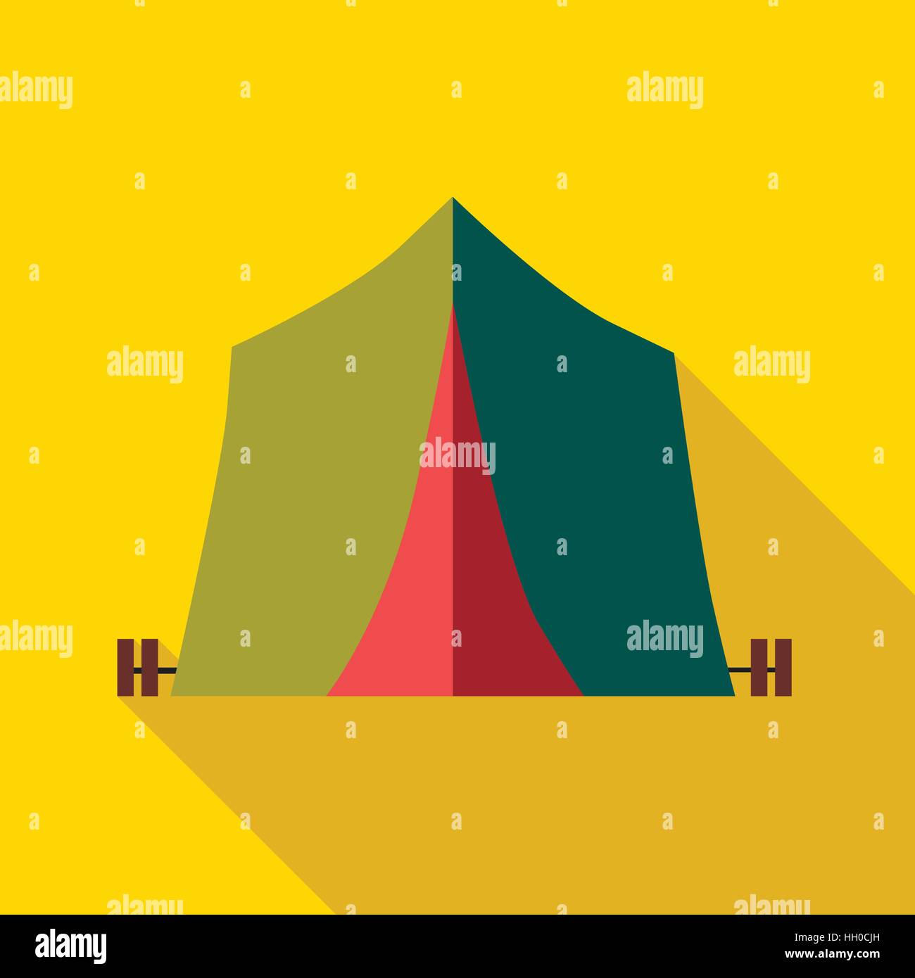 Green tent icon in flat style Stock Vector Image & Art - Alamy