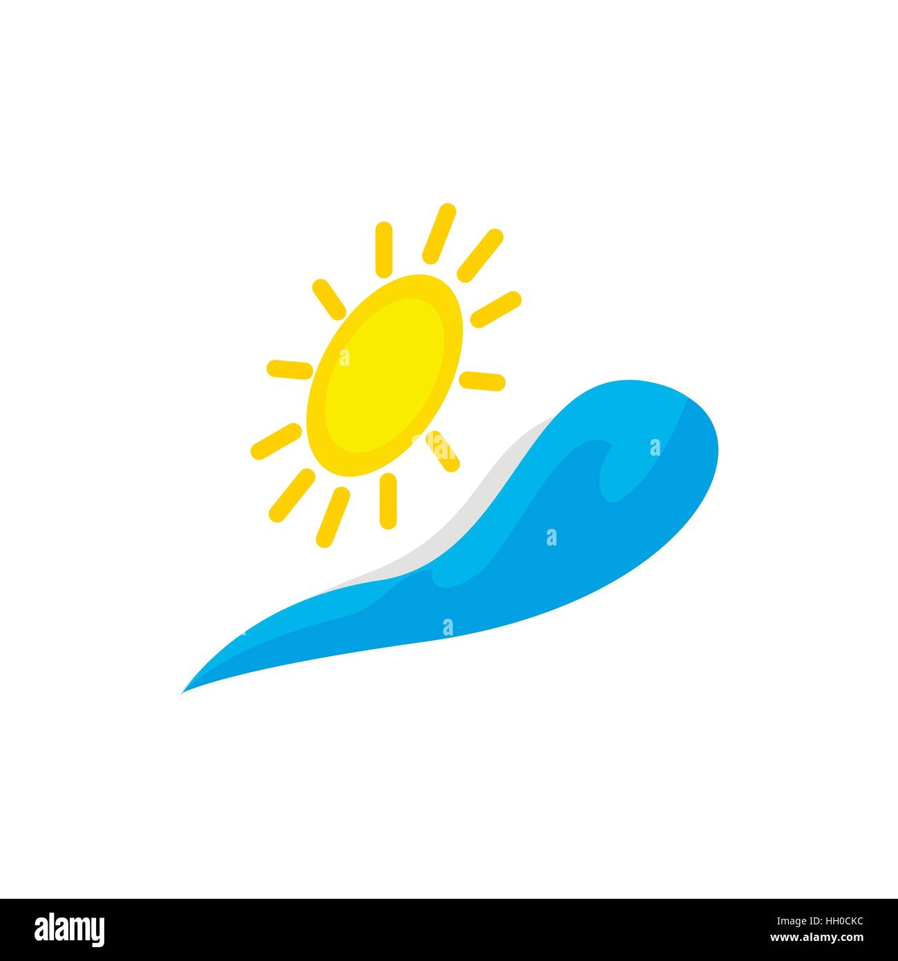 Wave splashing on sunny day Stock Vector Images - Alamy