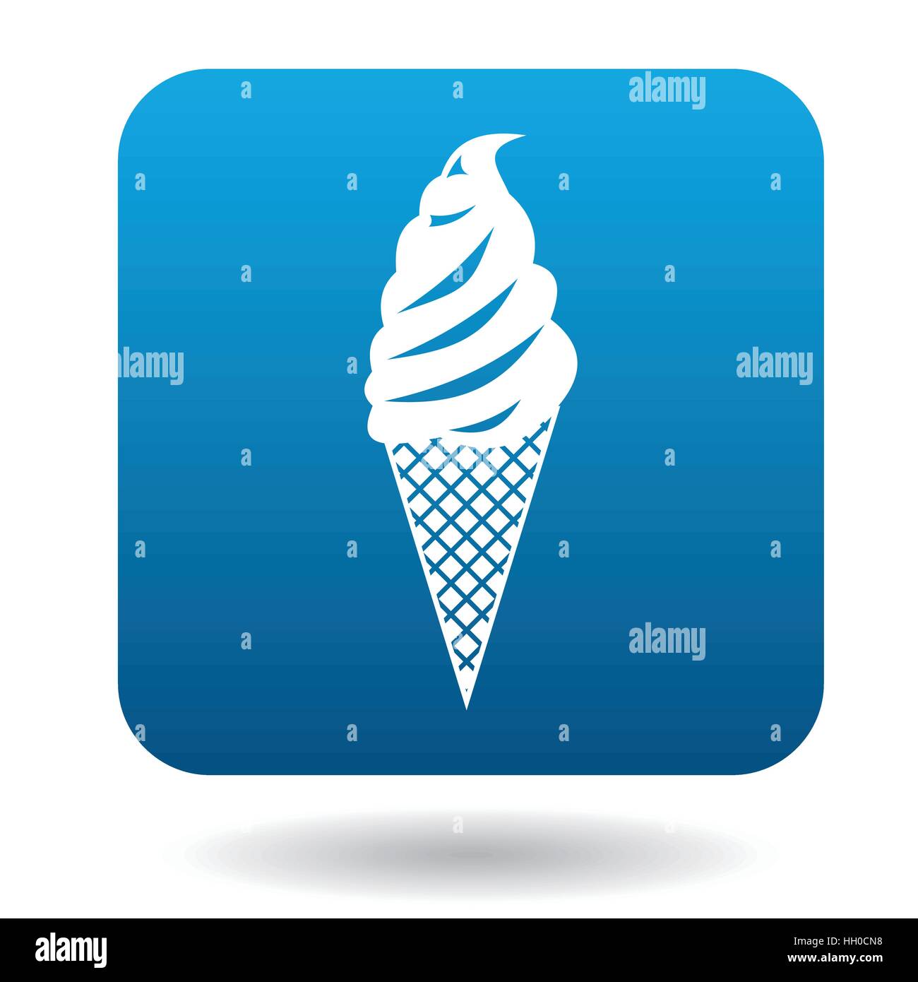 Ice cream in waffle icon, simple style Stock Vector Image & Art - Alamy