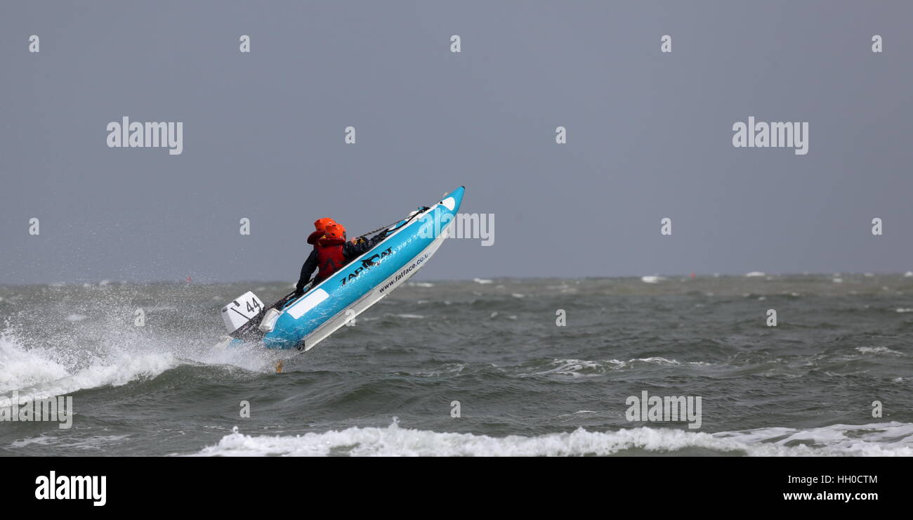 Zapcat offshore RIB circuit racing at Sandbanks Poole UK Stock Photo ...