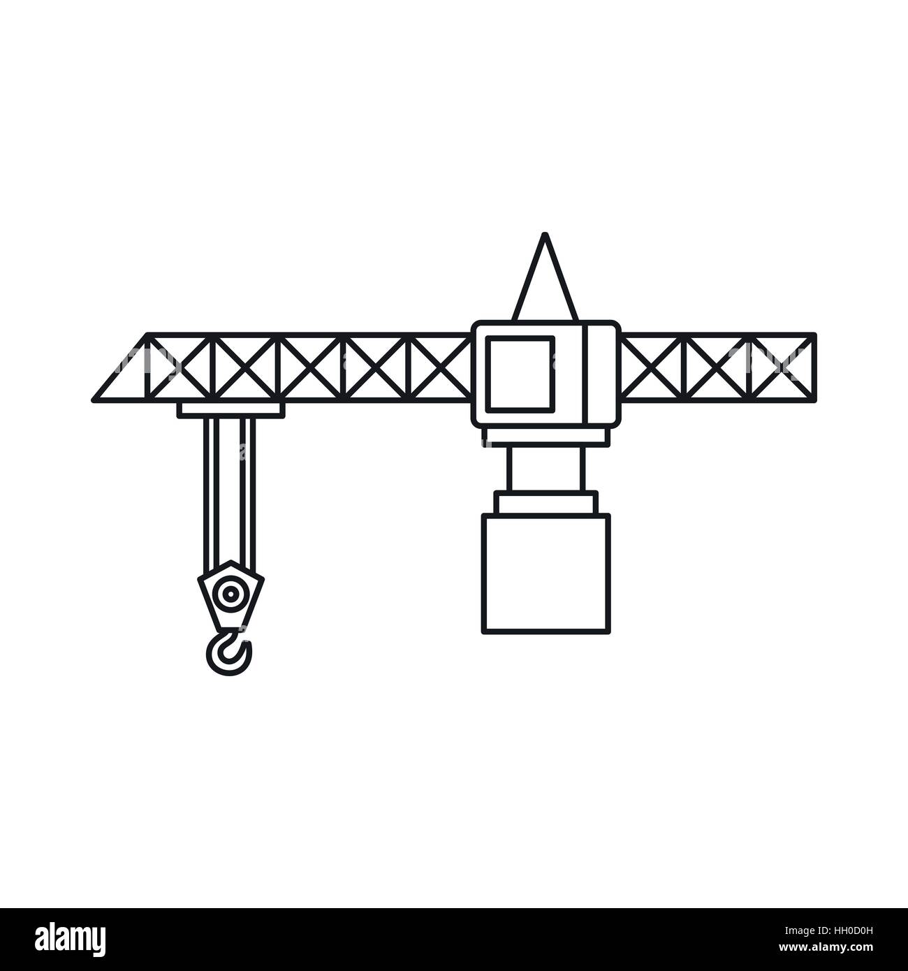 Crane icon, outline style Stock Vector Image & Art - Alamy