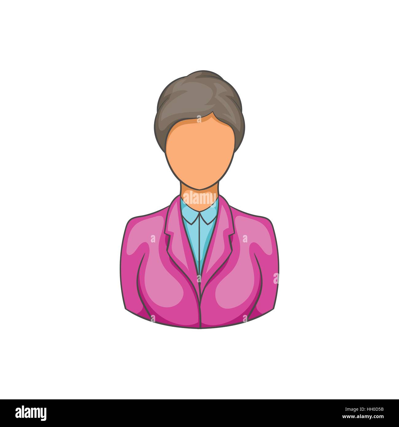 Woman receptionist at hotel icon, cartoon style Stock Vector