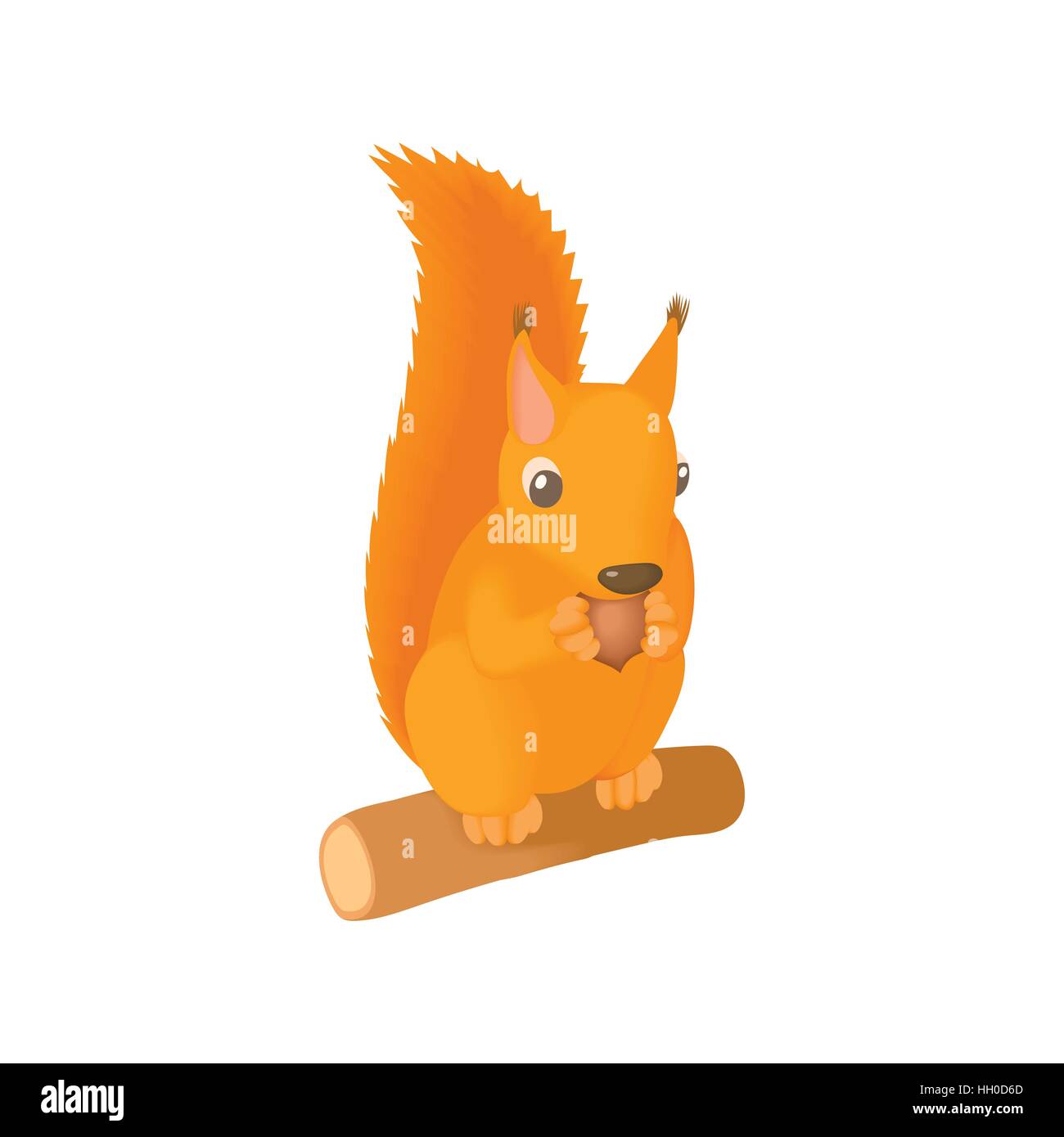 Squirrel gnaws a nut icon, cartoon style Stock Vector Image & Art - Alamy