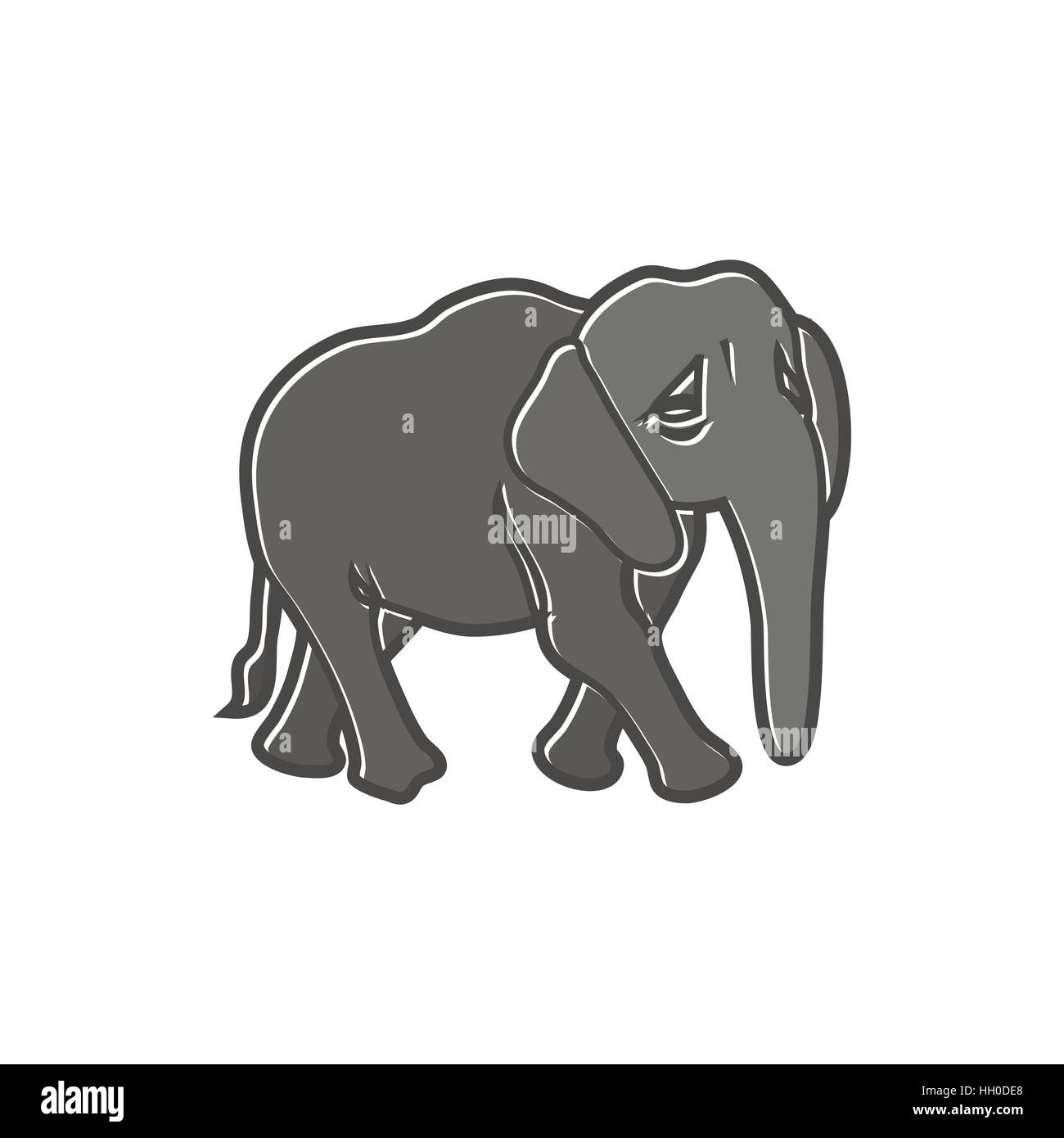 Elephant icon in flat style Stock Vector Image & Art - Alamy