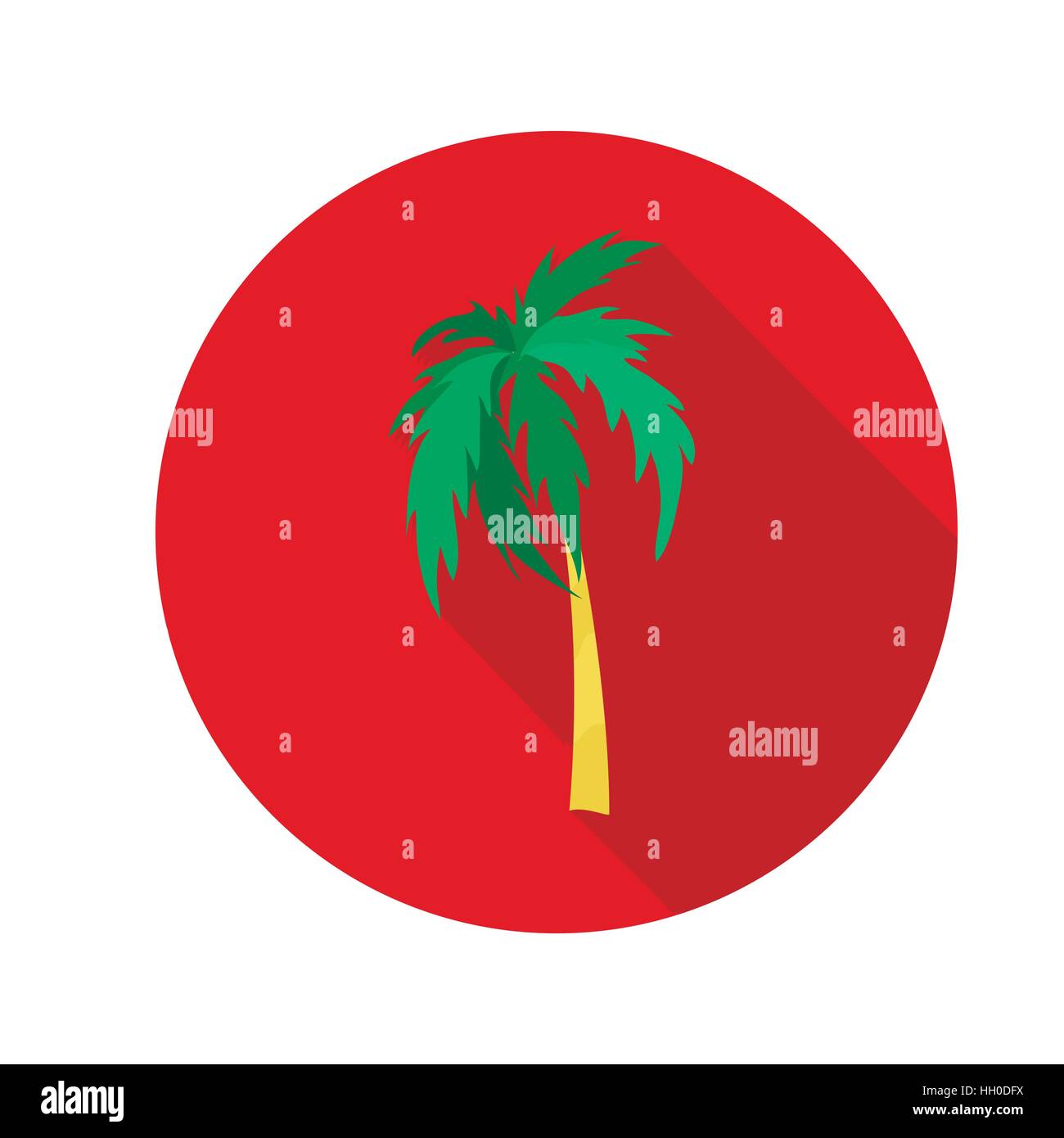 Palm tree icon in flat style Stock Vector Image & Art - Alamy