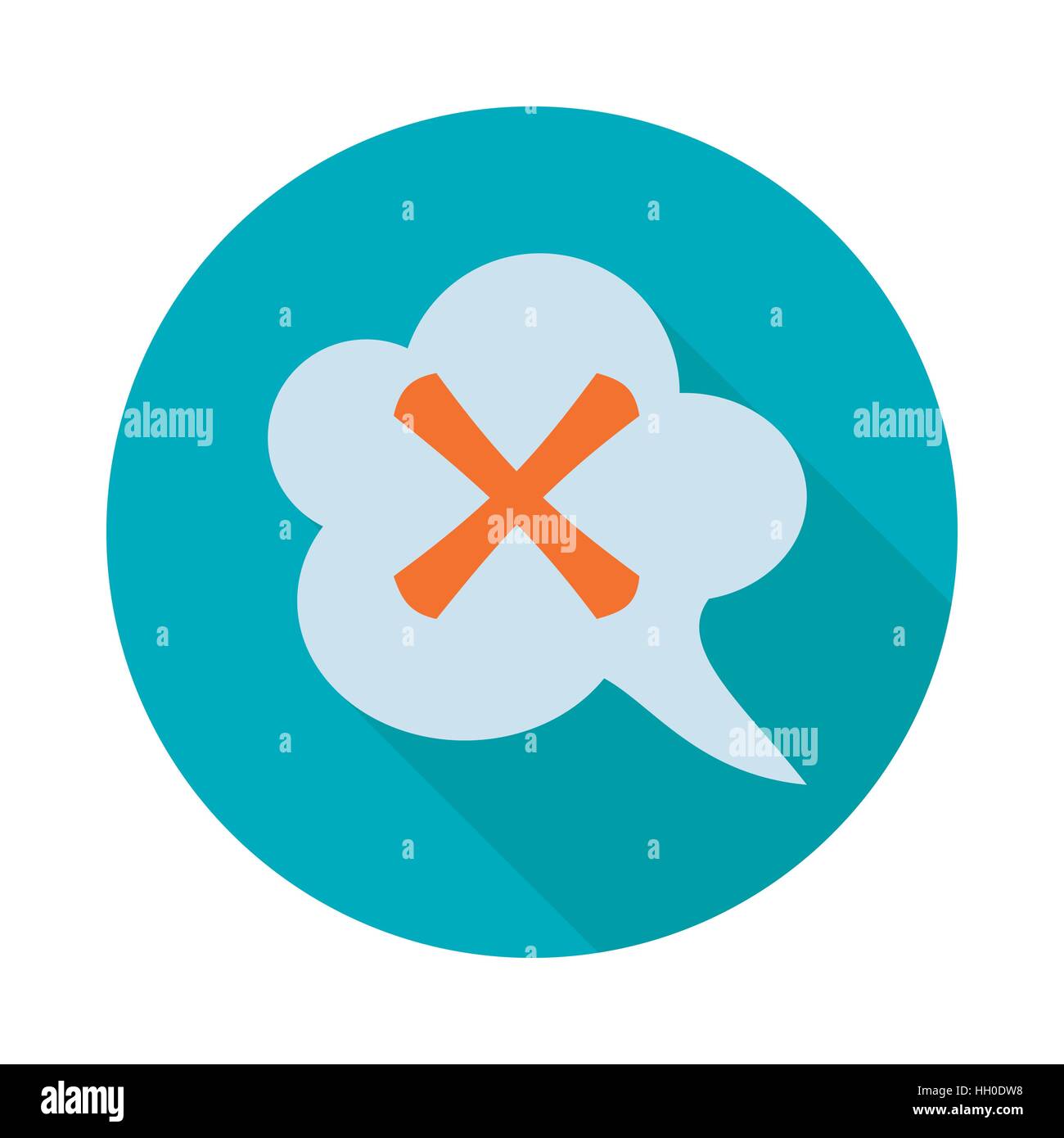 Cross in cloud icon, flat style Stock Vector Image & Art - Alamy